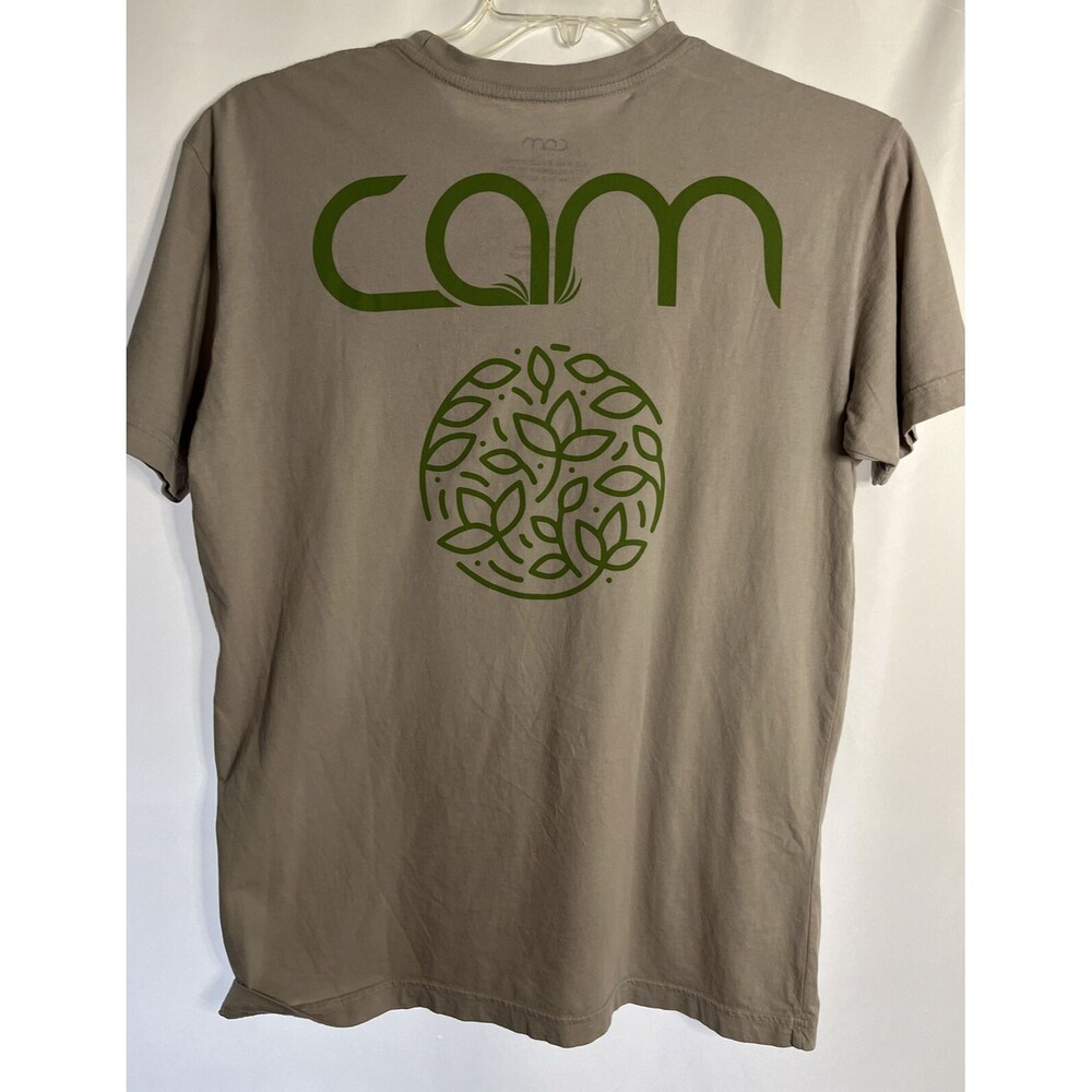 M Cam gray graphic t-shirt 100%cotton crew neck short sleeve made in Mexico